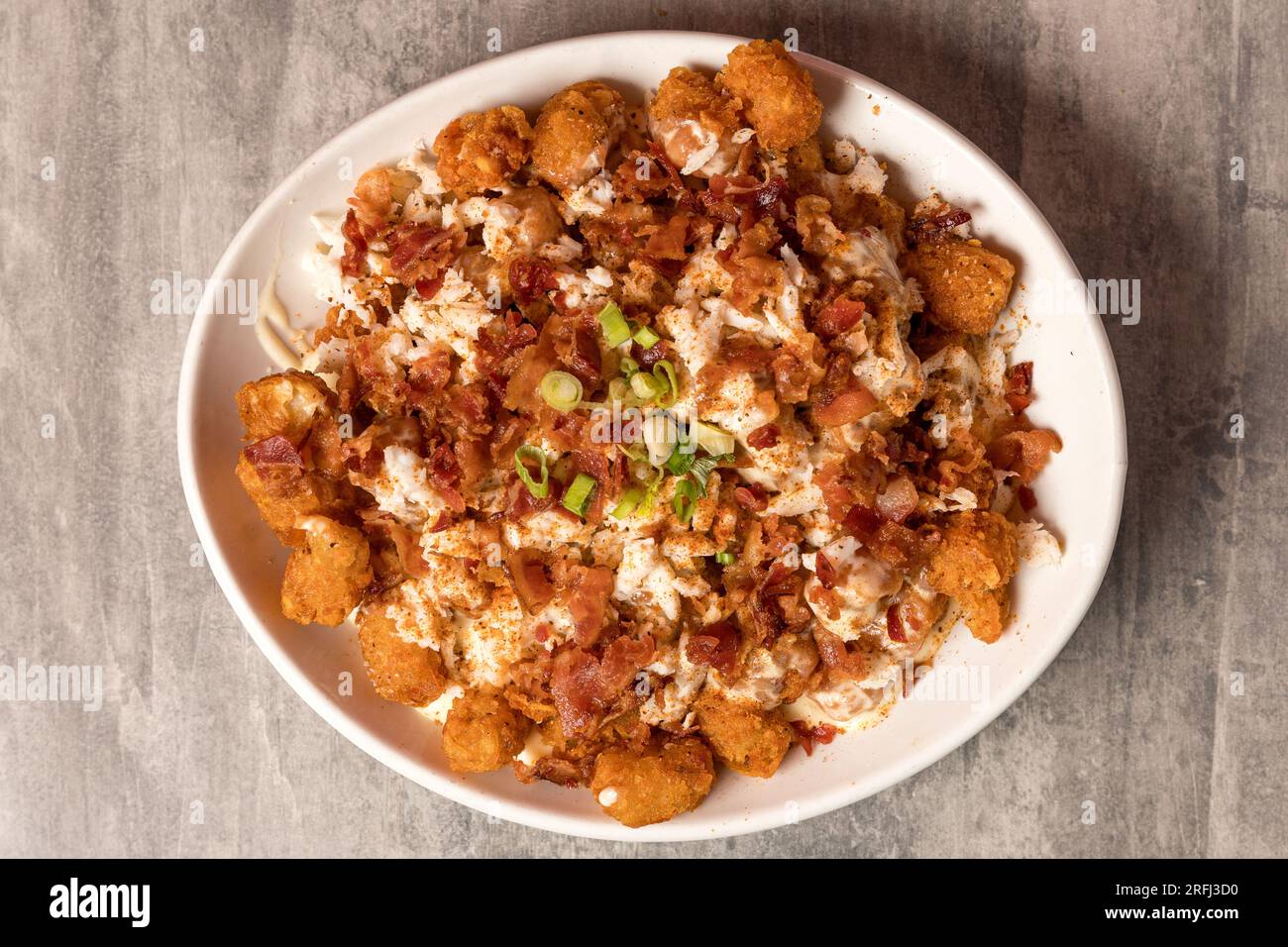 Crocchette di carne di granchio e pancetta Foto Stock