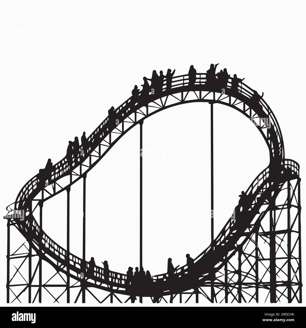 Silhouette Park Illustrazione Vettoriale