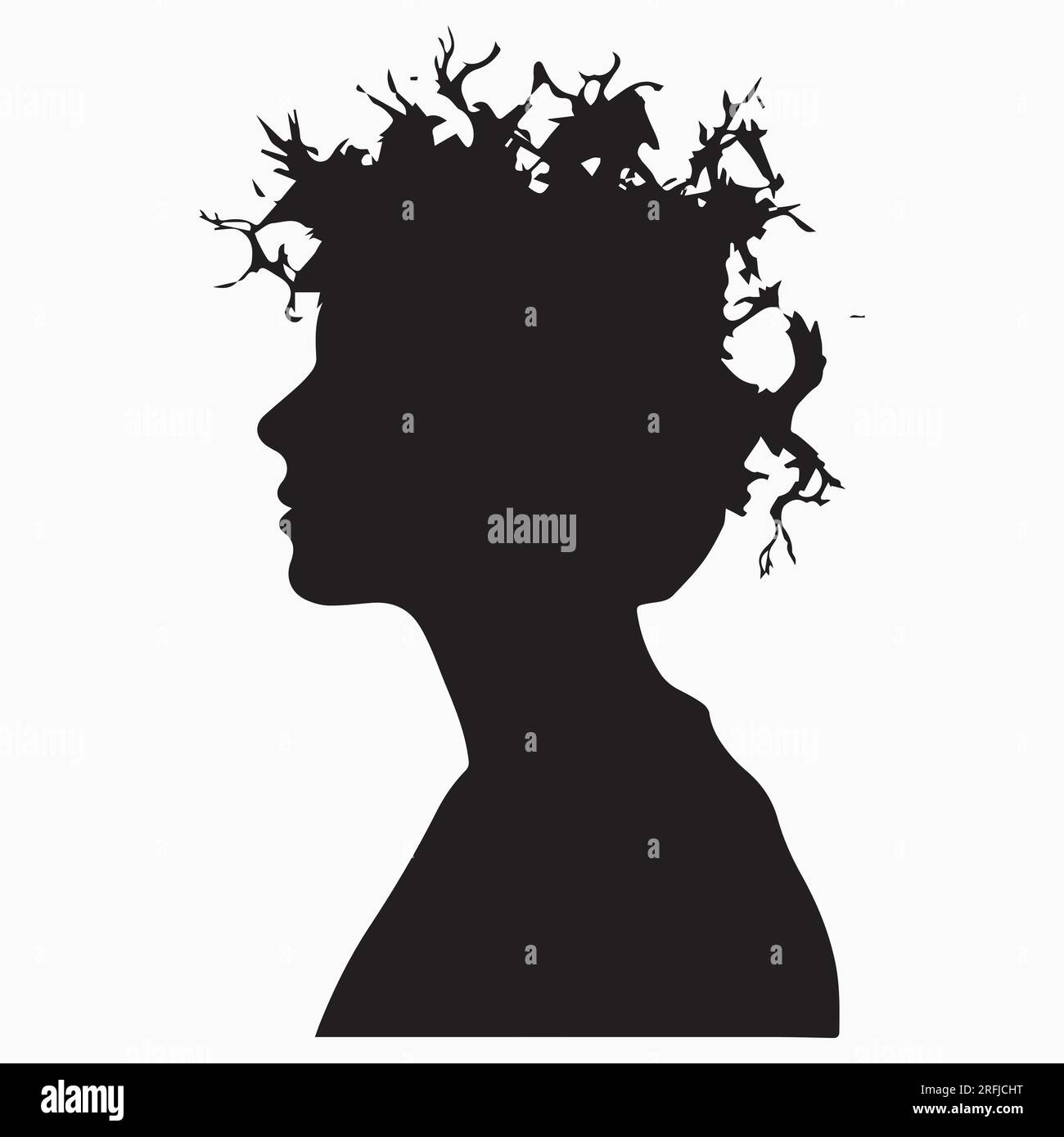 Un uomo ferito dall'illustrazione vettoriale della silhouette del cancro Illustrazione Vettoriale