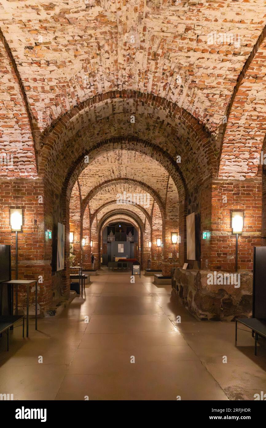 La Cripta della Cattedrale di Helsinki. Helsinki, Finlandia. Foto Stock