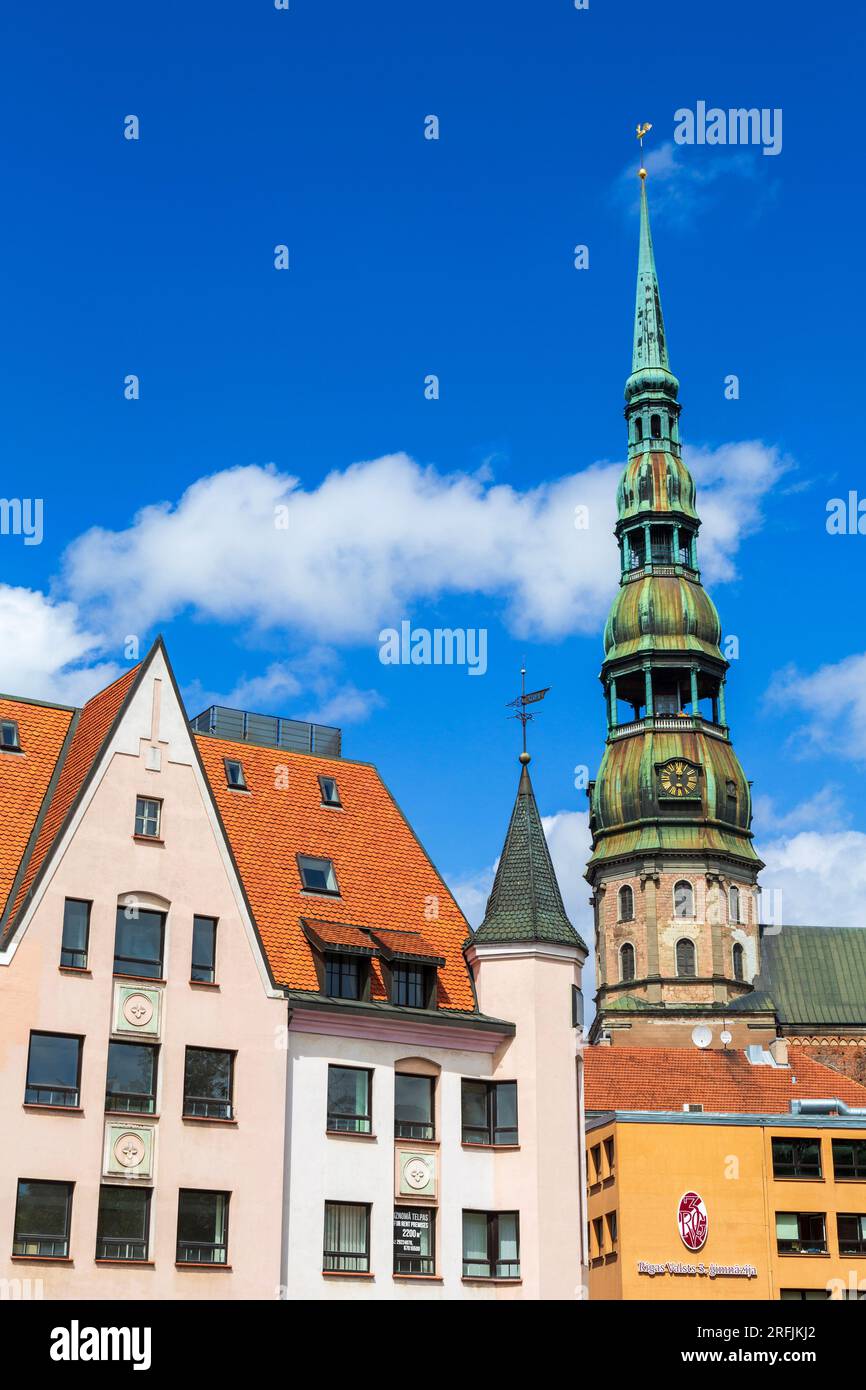 La Chiesa di San Pietro, Riga, Lettonia, Europa Foto Stock