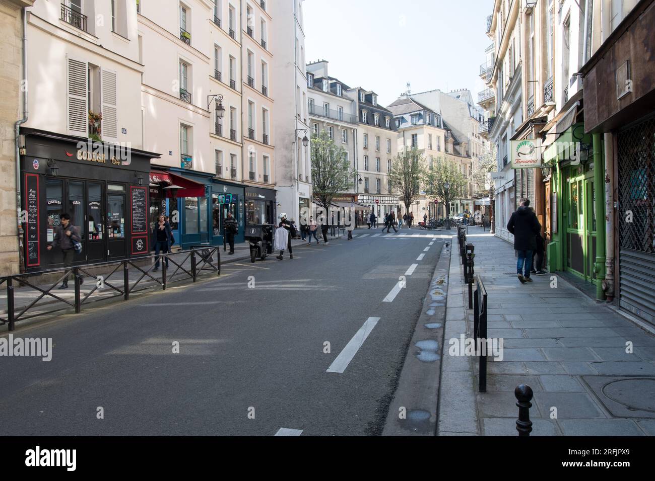 Rue Francois Miron Foto Stock