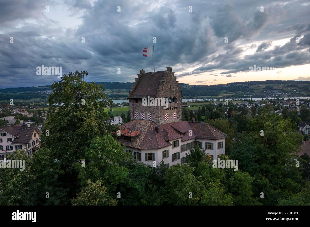 USTER, ZH, SVIZZERA - 3. Agosto 203. Castello di Uster, Svizzera, Cantone di Zurigo. Schloss / Burg a Uster / ZH, Schweiz Foto Stock