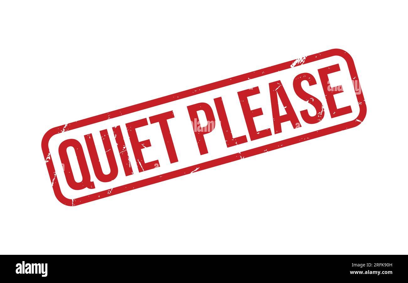 Red Quiet Please Rubber Stamp Seal Vector Illustrazione Vettoriale
