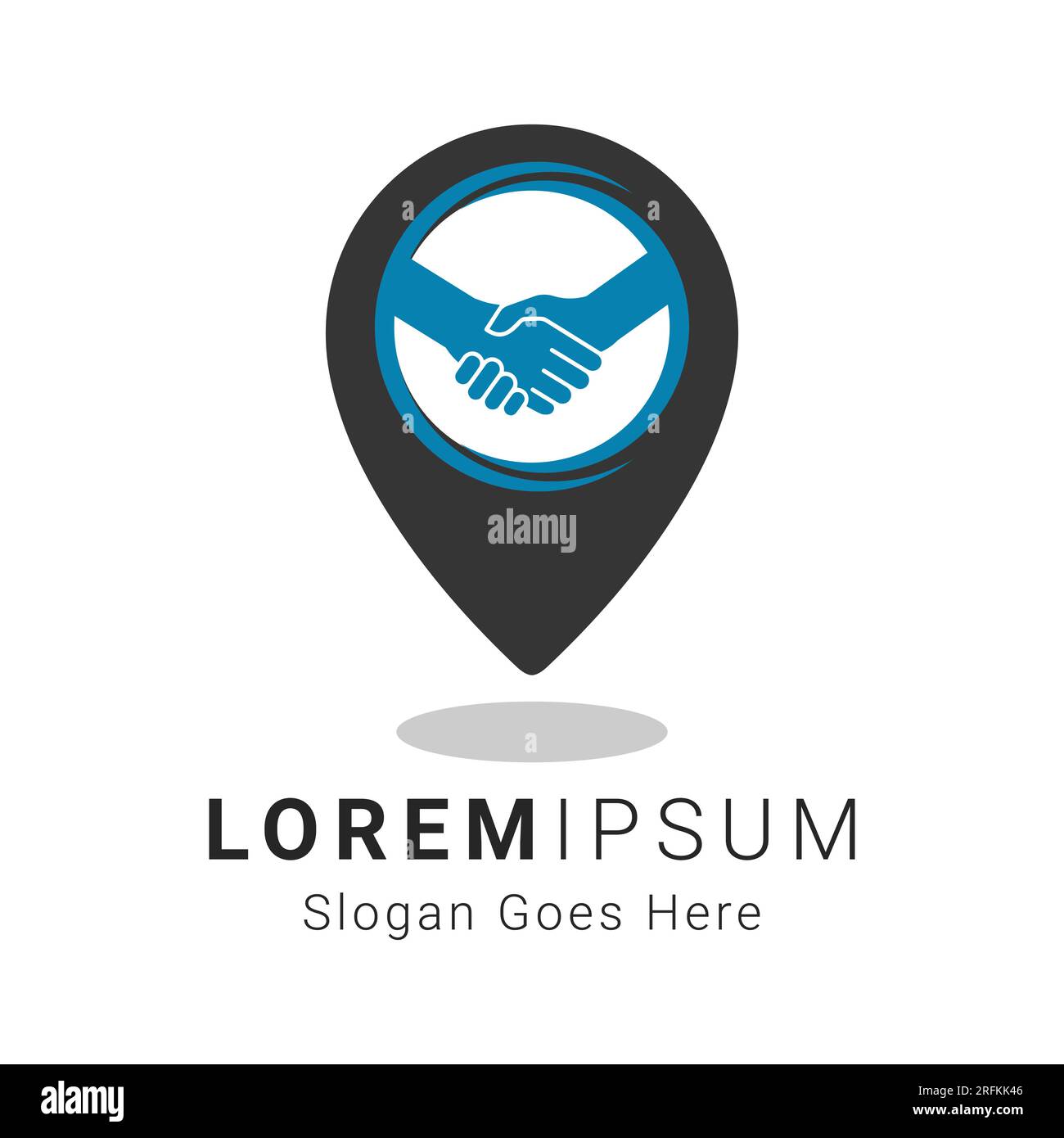 Sede aziendale Logo Design Business Meetup logotipo posizione lavoro Illustrazione Vettoriale