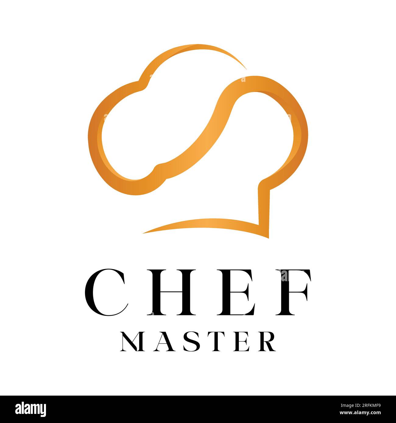 Cuoco Chef Logo Design cuoco con logotipo cucchiaio logotipo Chef Hat Illustrazione Vettoriale