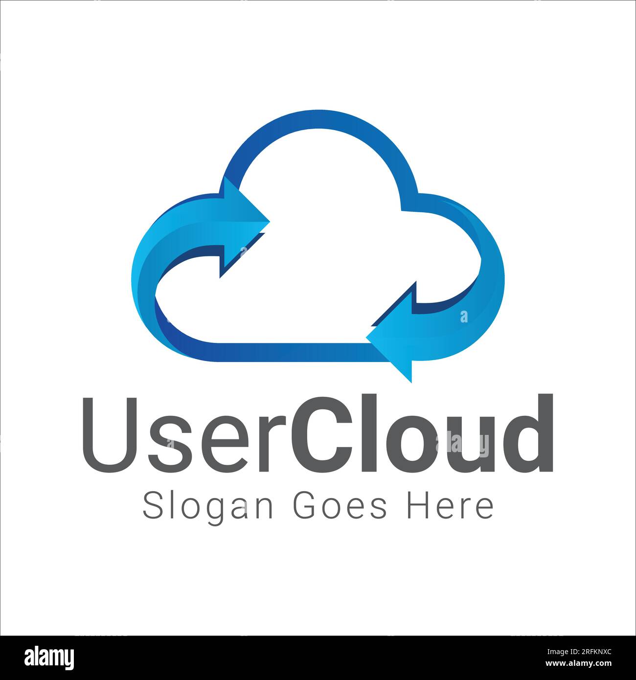 Logo User Cloud Logo Design Cloud Tech logotipo Illustrazione Vettoriale
