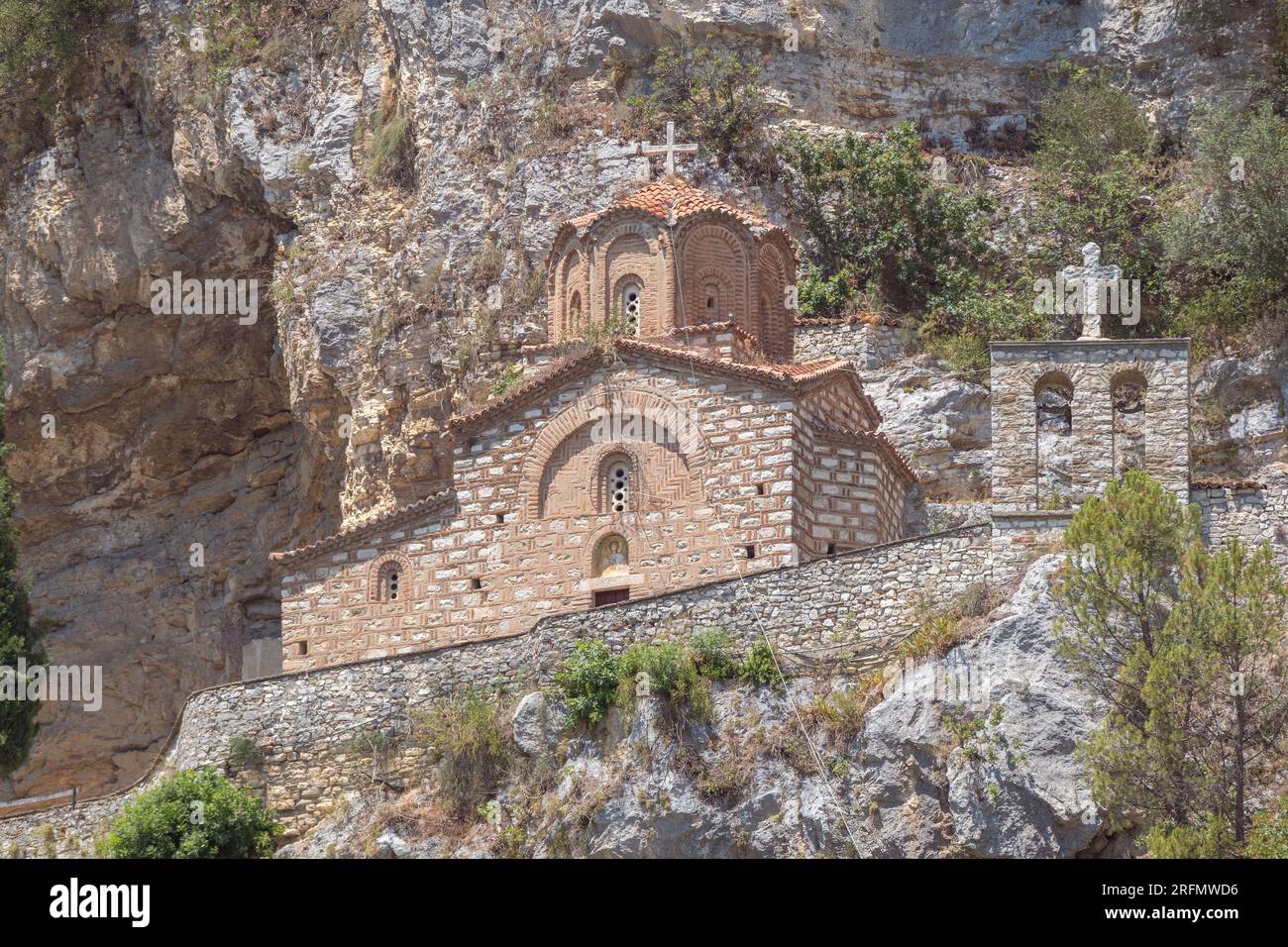 Storica chiesa ortodossa al Castello di Berat, Berat, Albania Foto Stock