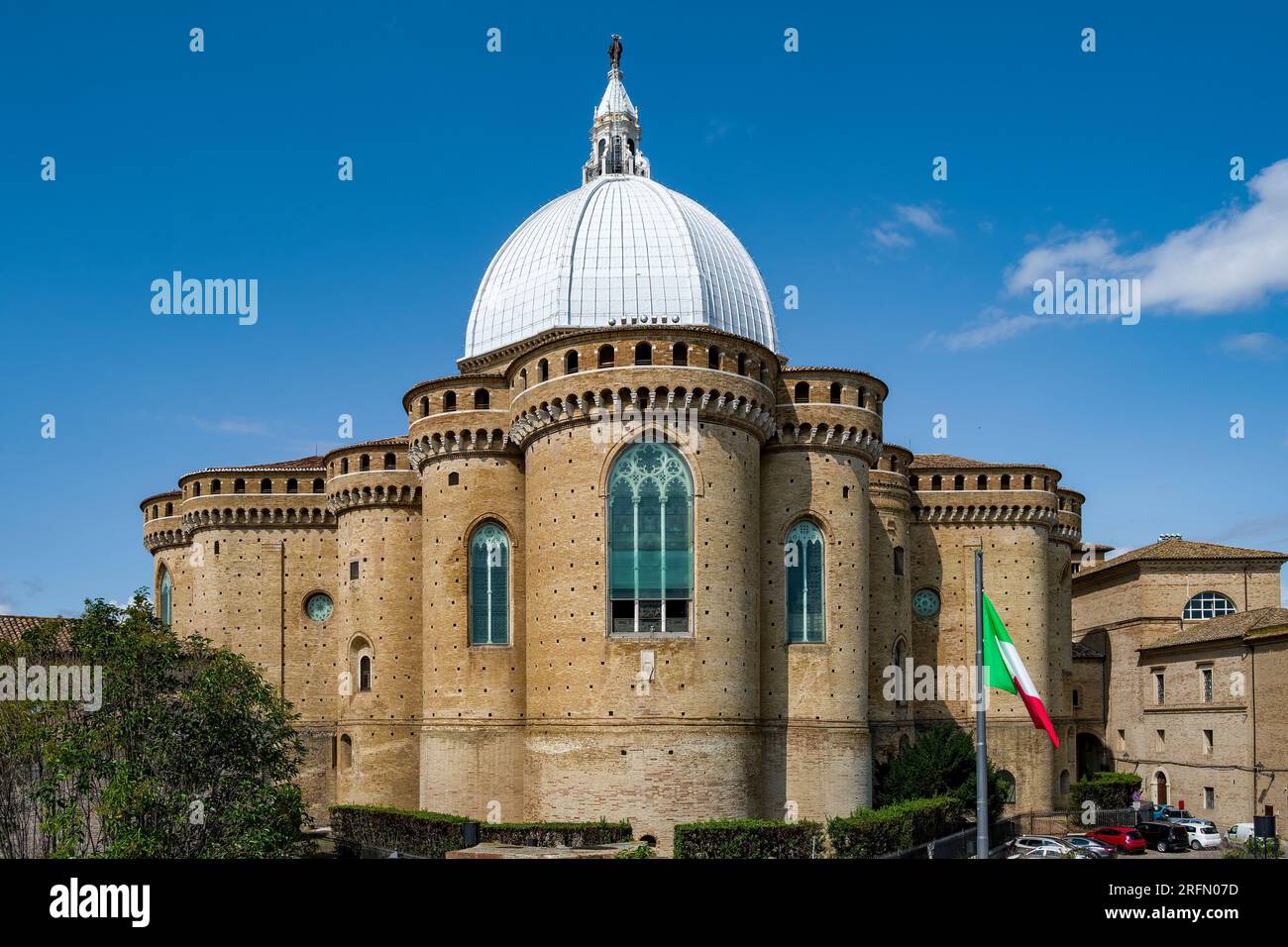 Veduta del santuario di Loreto, Italia Foto Stock