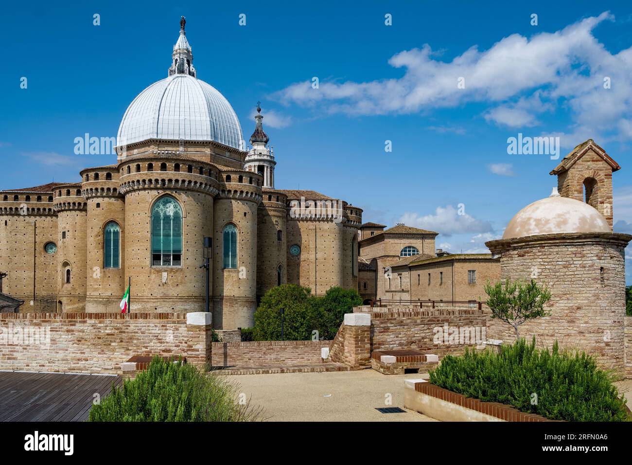 Veduta del santuario di Loreto, Italia Foto Stock