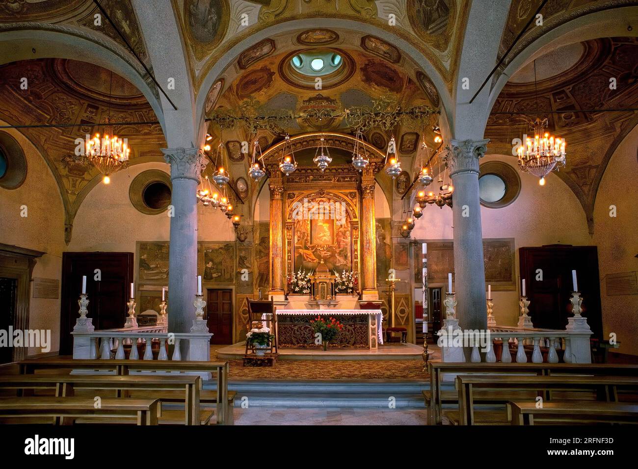 Italia Toscana San Giovanni Valdarno - Basilica di Maria SS. Delle Grazie, interno Foto Stock