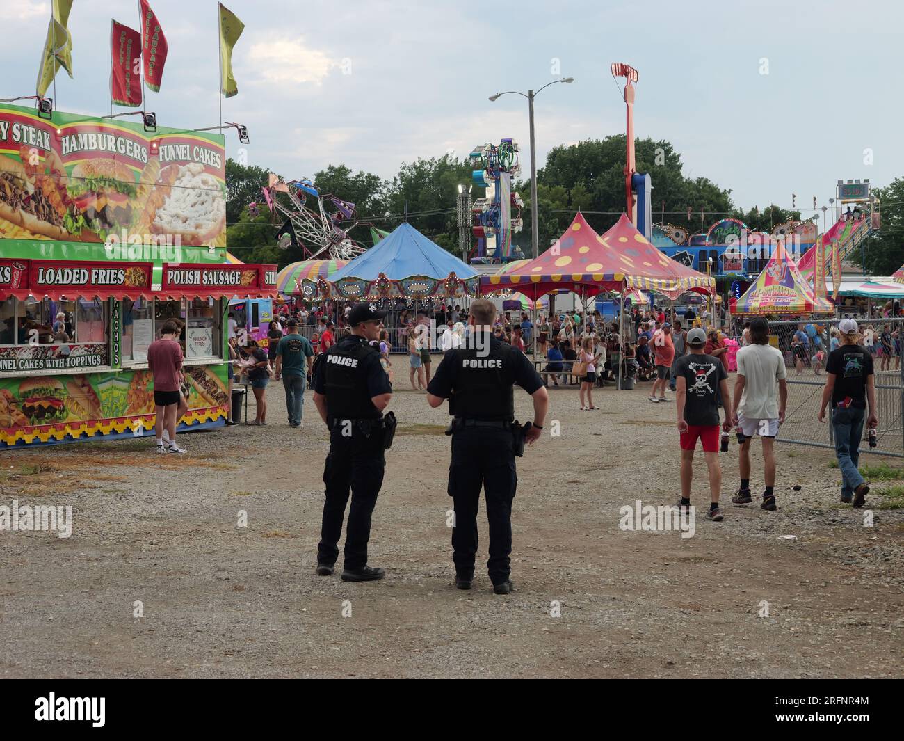 Gardner, Kansas - 3 agosto 2023: Johnson County, Kansas Fair e Carnival Foto Stock