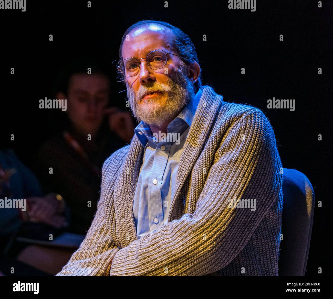 Edimburgo, Scozia, Regno Unito, 4 agosto 2023. Lancio di Edinburgh Festival Fringe the Space. Nella foto: The Quality of Mercy, un dramma sul dottor Harold Shipman scritto e interpretato dal nipote di una delle sue vittime. Crediti: Sally Anderson/Alamy Live News Foto Stock