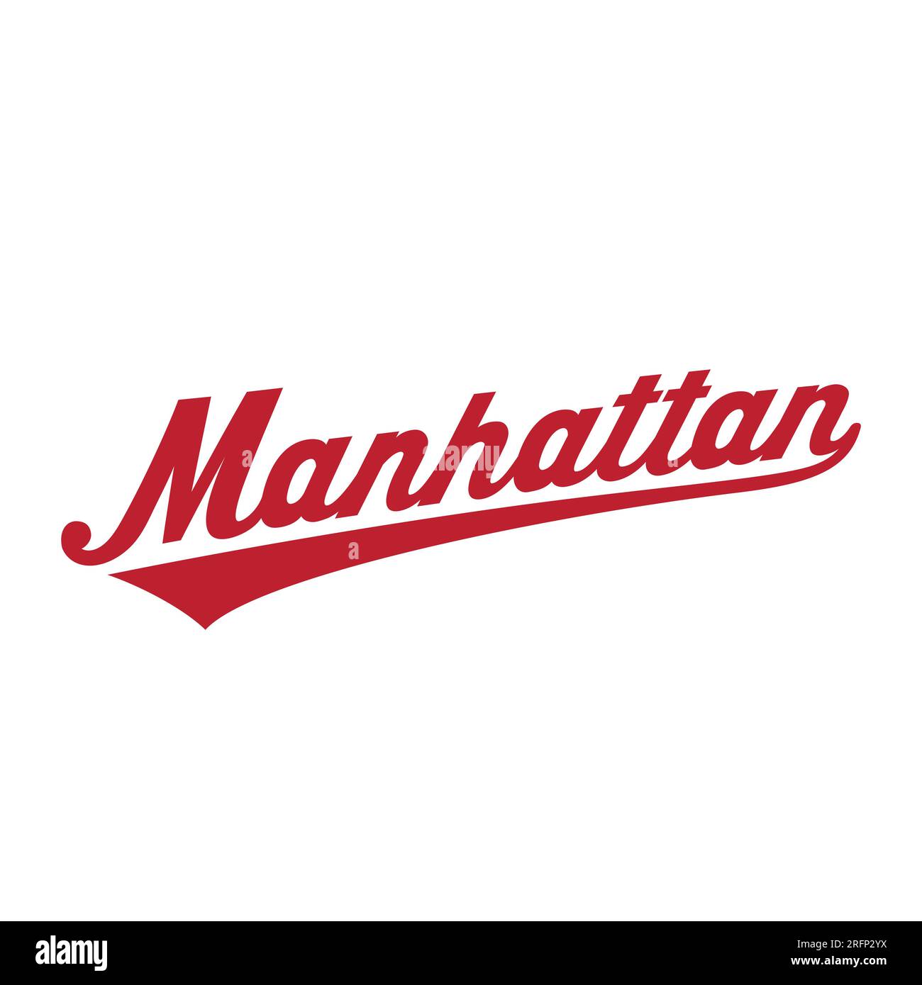 Design lettering Manhattan. Manhattan, New York, design tipografico. Vettore e illustrazione. Illustrazione Vettoriale