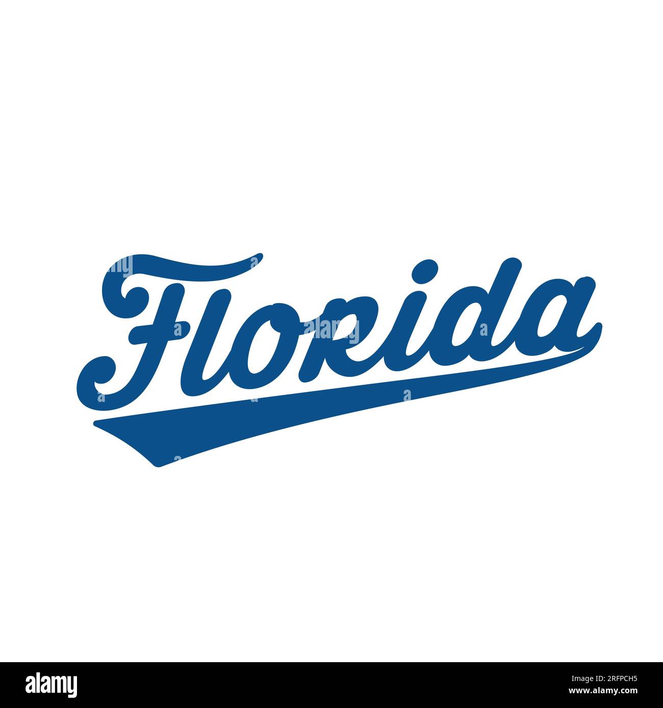 Design con lettere Florida. Florida, Stati Uniti, progettazione tipografica. Florida, text design. Vettore e illustrazione. Illustrazione Vettoriale