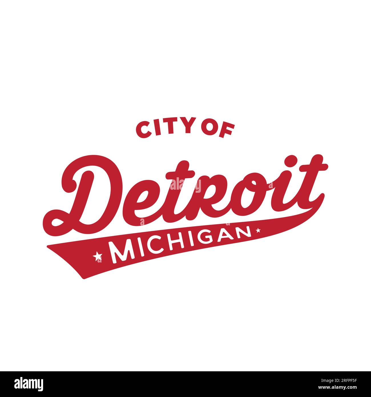 Design lettering della città di Detroit. Detroit, Michigan, disegno tipografico. Vettore e illustrazione. Illustrazione Vettoriale