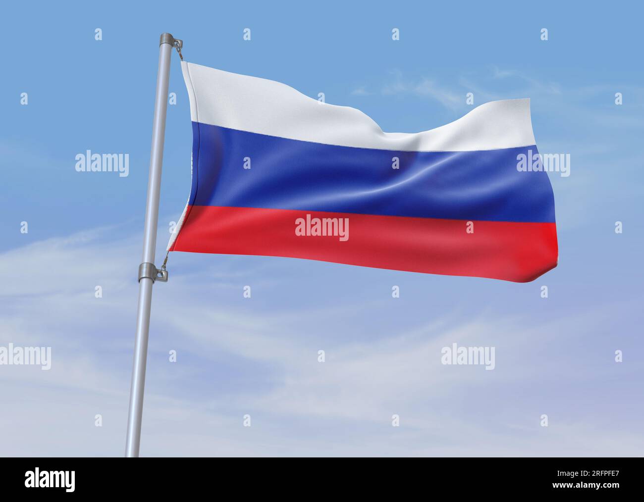 Quailty premium per il download della bandiera hd per la Russia Foto Stock