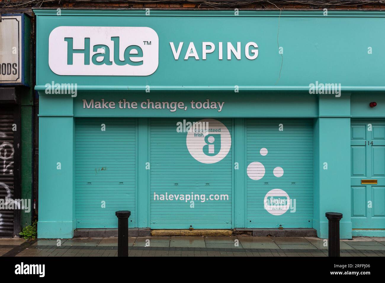 Dublino, Irlanda - 23 luglio 2023: Negozio di forniture Hale Vaping nel centro di Dublino Foto Stock
