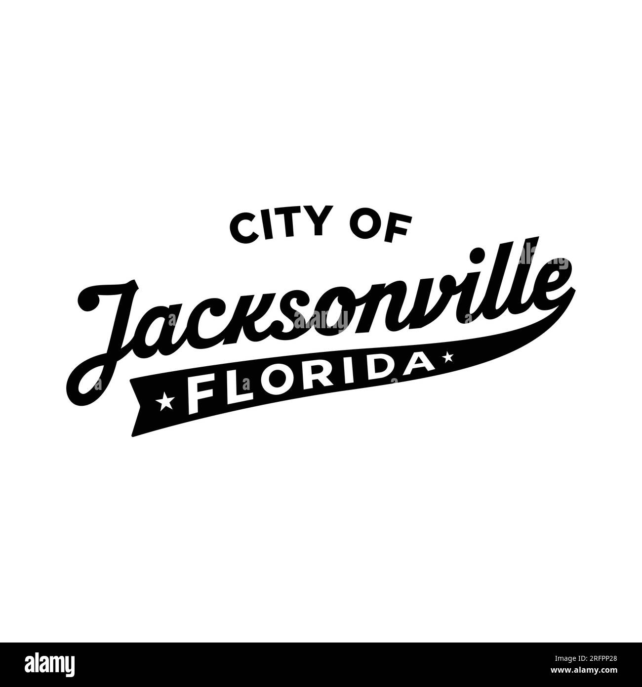 Jacksonville, Florida. Jacksonville Typography design. Vettore e illustrazione. Illustrazione Vettoriale