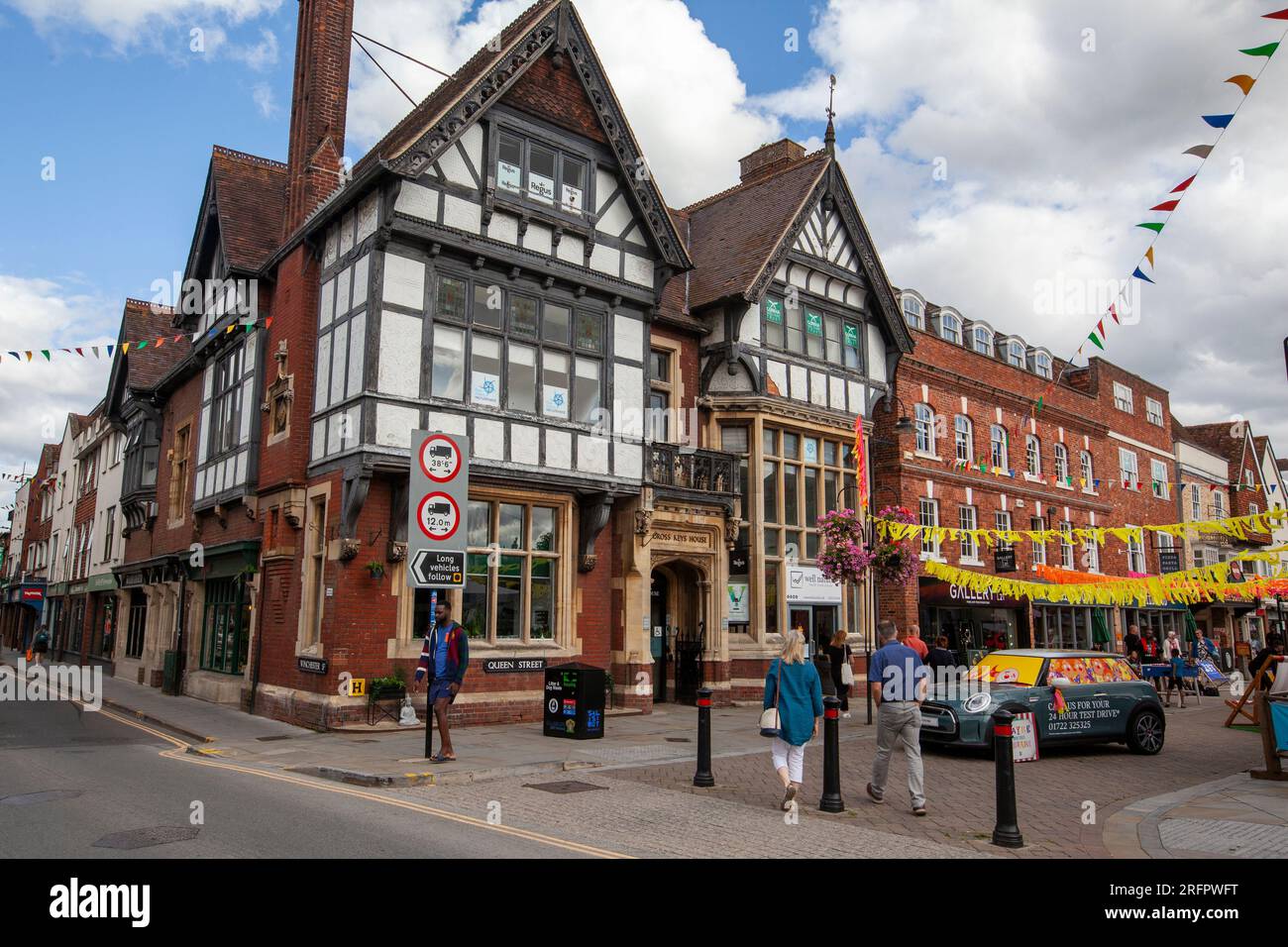 Edificio in legno a Salisbury, Whiltshire Foto Stock
