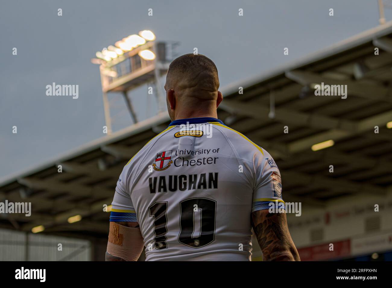 Halliwell Jones Stadium, Warrington, Inghilterra. 4 agosto 2023. Warrington Wolves contro Catalans Dragons, Betfred Super League. Credito: Mark Percy/Alamy Foto Stock