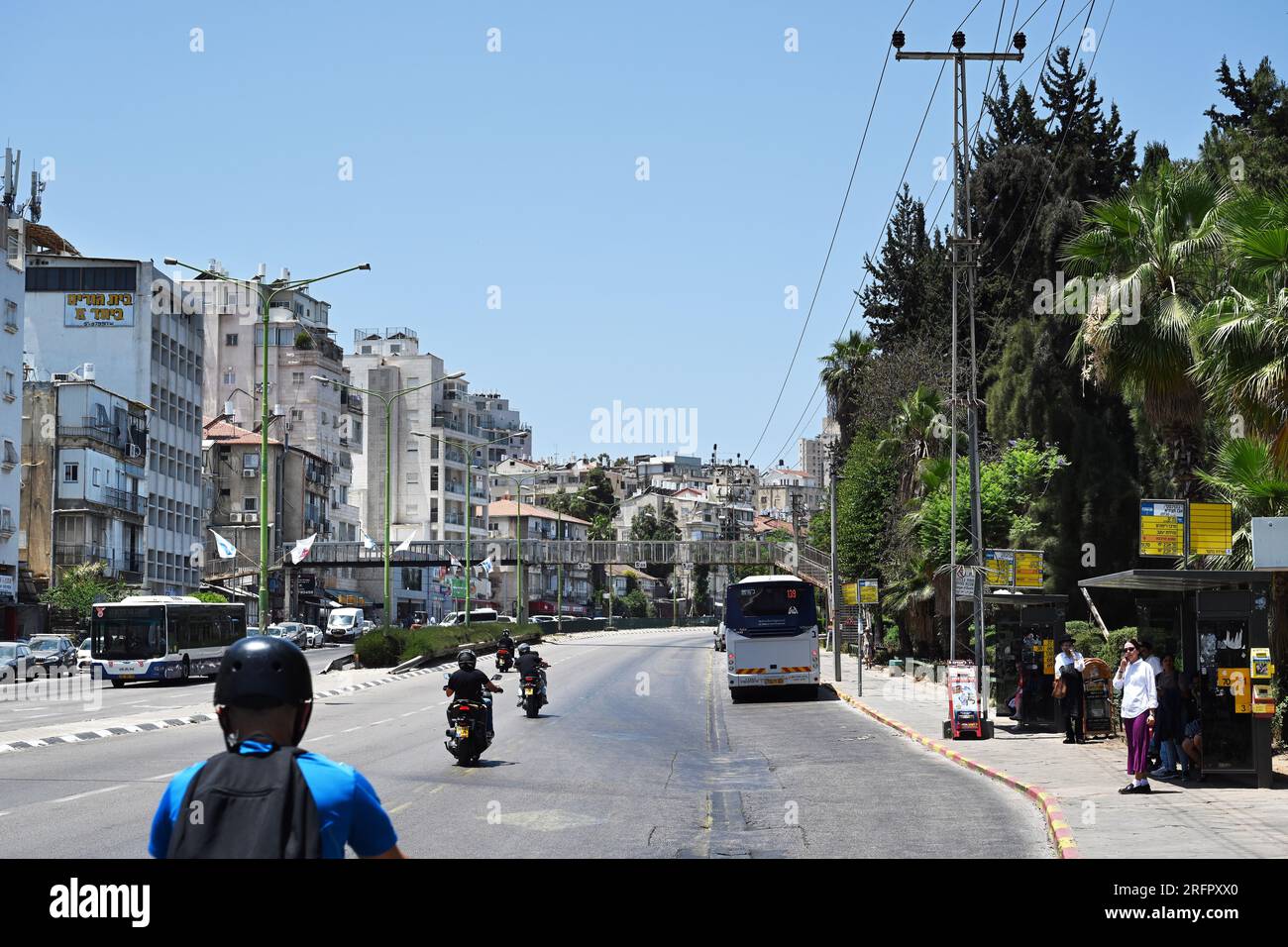 Vista sulla strada, Bnei Brak Foto Stock