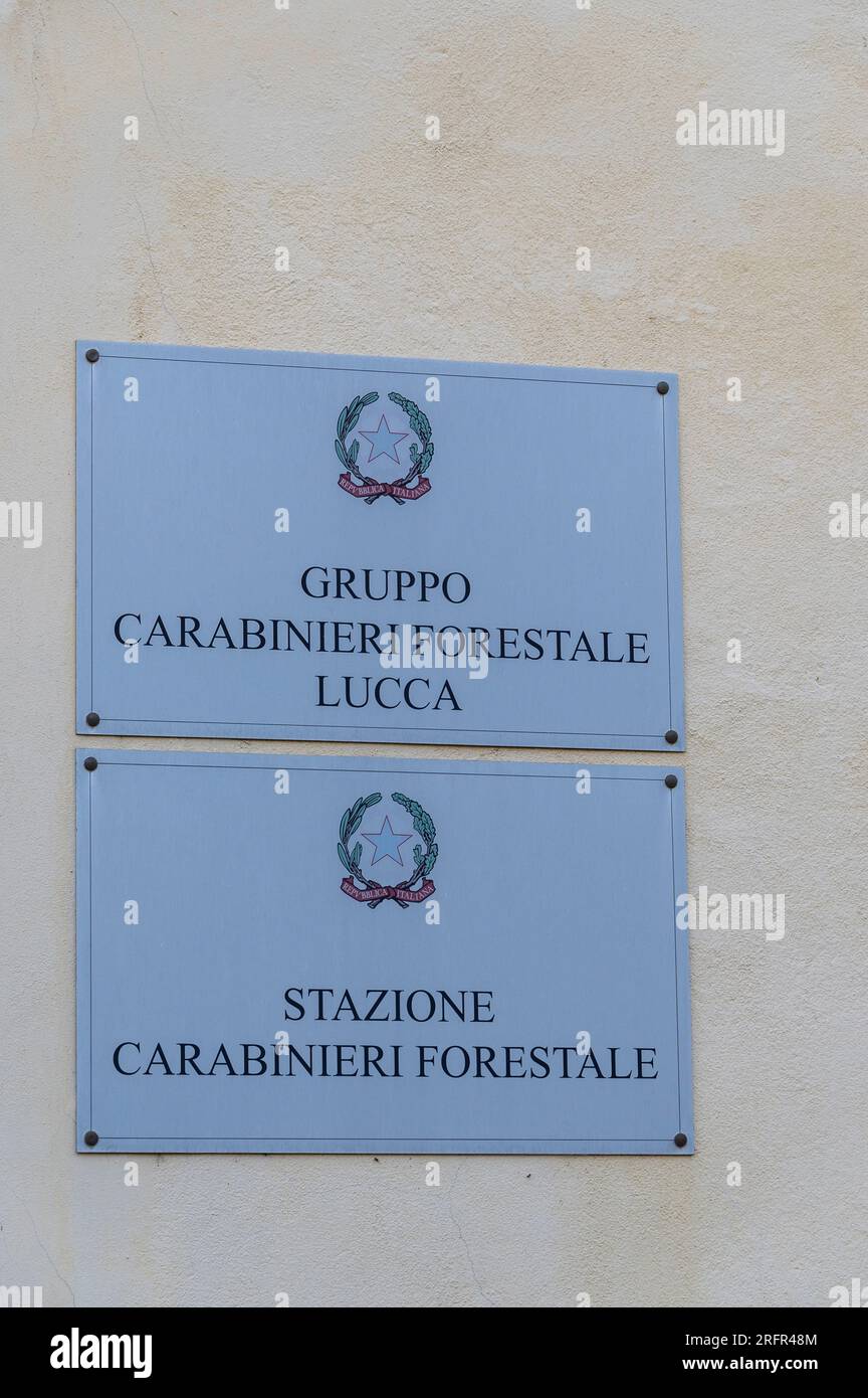 Gruppo Carabinieri Forestasle è una delle 788 stazioni in tutta Italia. La stazione, una delle 788 stazioni in Italia i Foto Stock