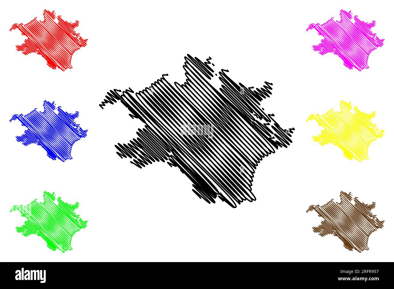 Vettore cartografico del distretto governativo locale di South Hams (Regno Unito di Gran Bretagna e Irlanda del Nord, contea cerimoniale Devon o Devonshire, Inghilterra) Illustrazione Vettoriale