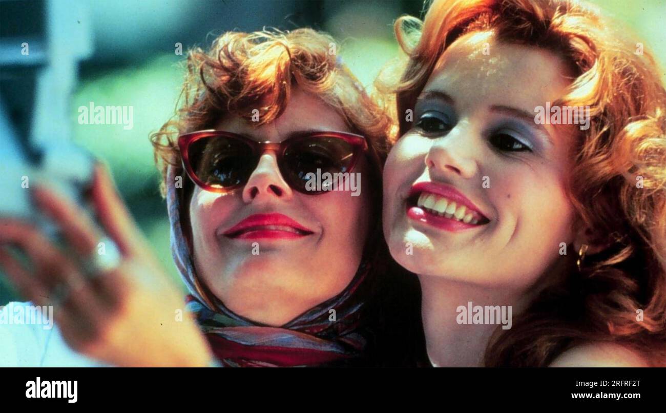 THELMA E LOUISE 1991 United International Pictures film con Geena Davis a destra e Susan Sarandon Foto Stock
