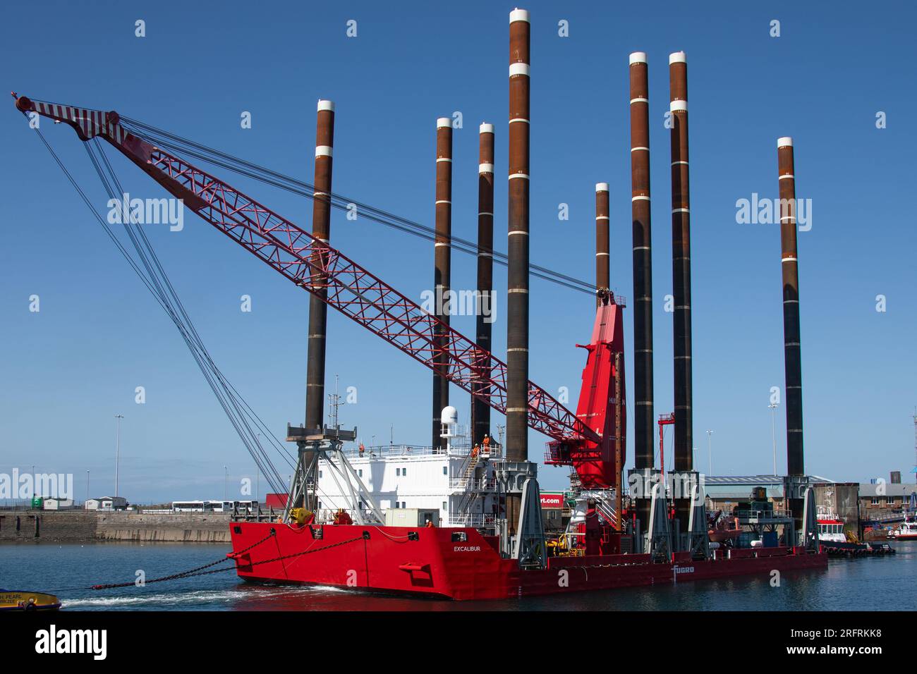 Furgo Excalibur al porto di Holyhead Foto Stock