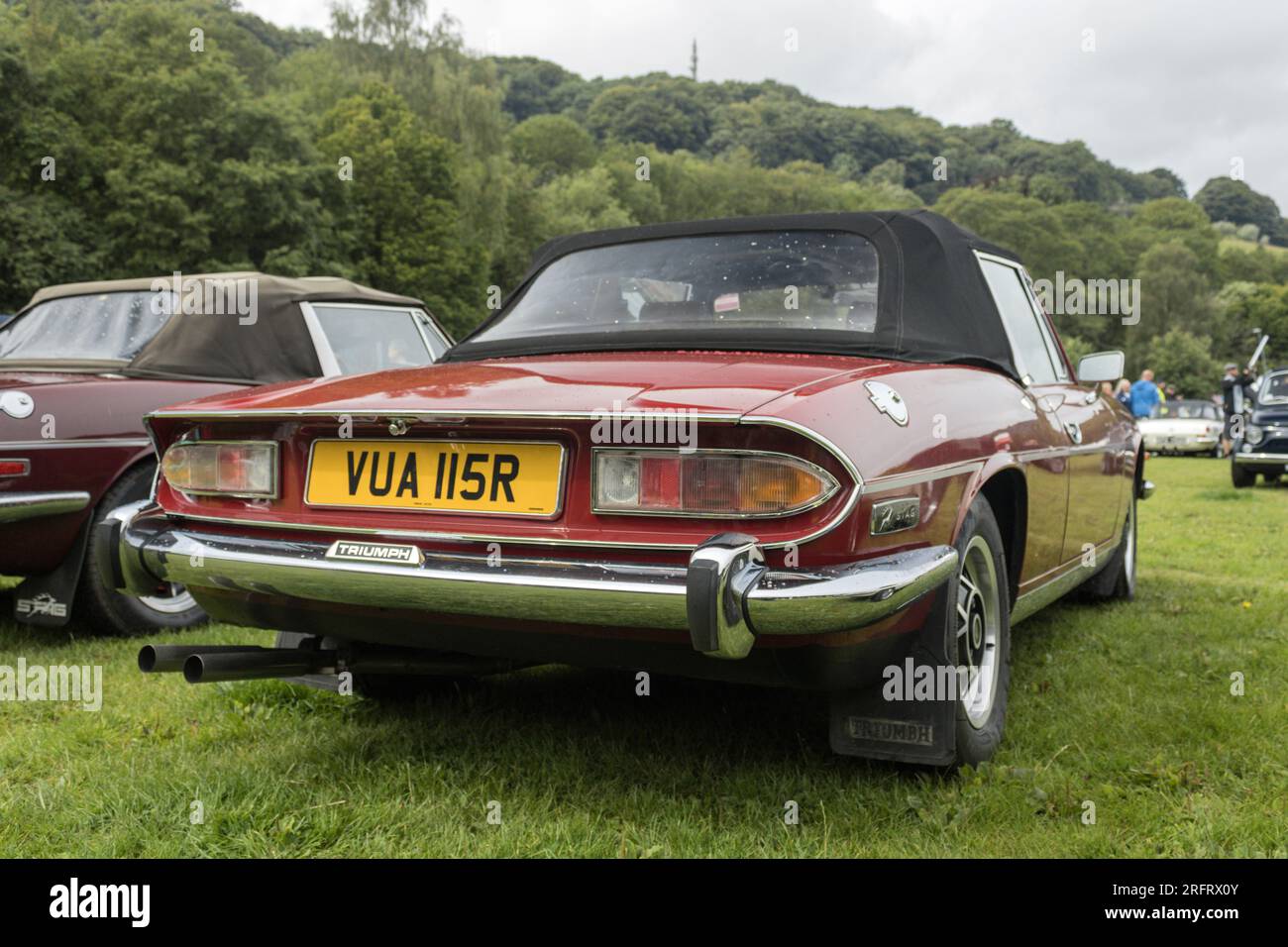 Triumph Stag. Weekend d'epoca di Hebden Bridge 2023. Foto Stock