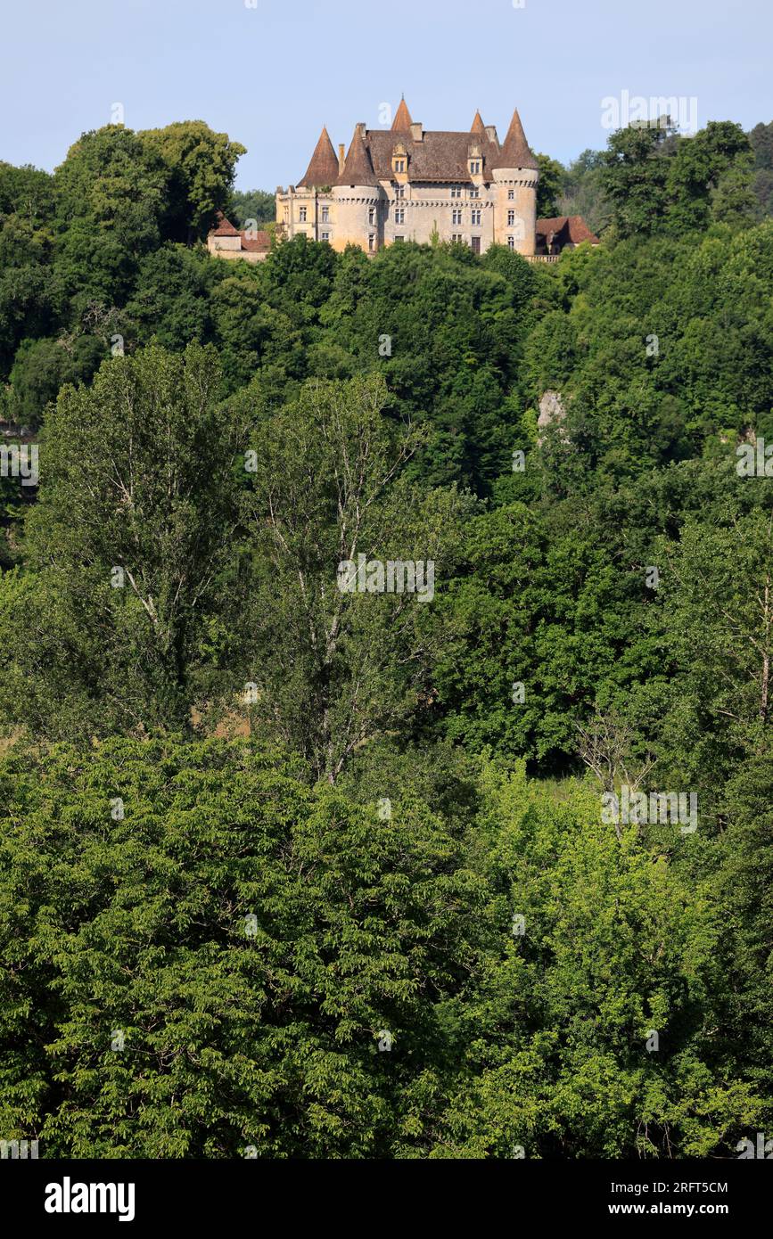 Le château de l’époque Renaissance de Marzac en Périgord, Dordogna, Francia, Europa Foto Stock