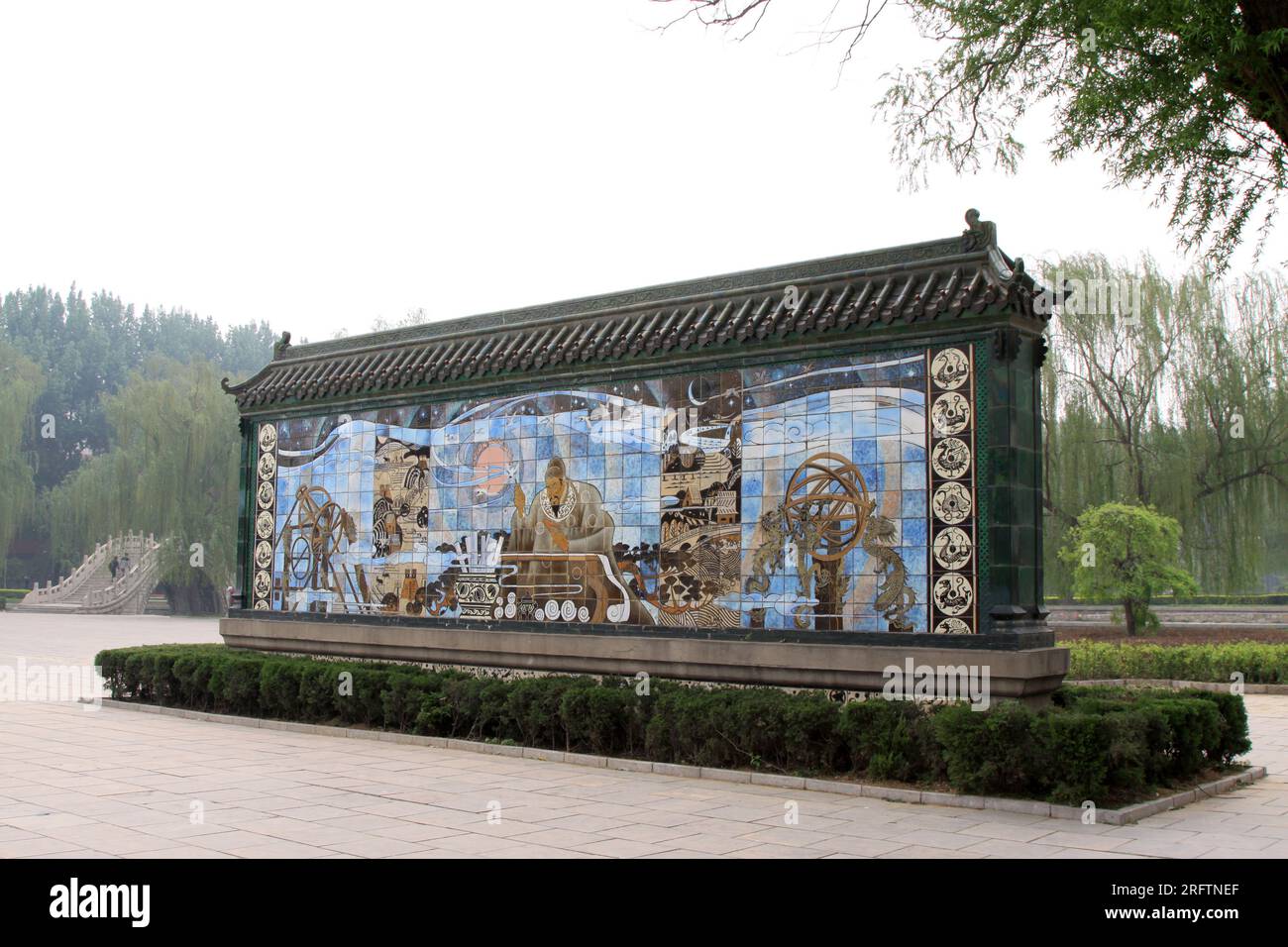 Antico stile architettonico tradizionale cinese, nel nord della cina Foto Stock