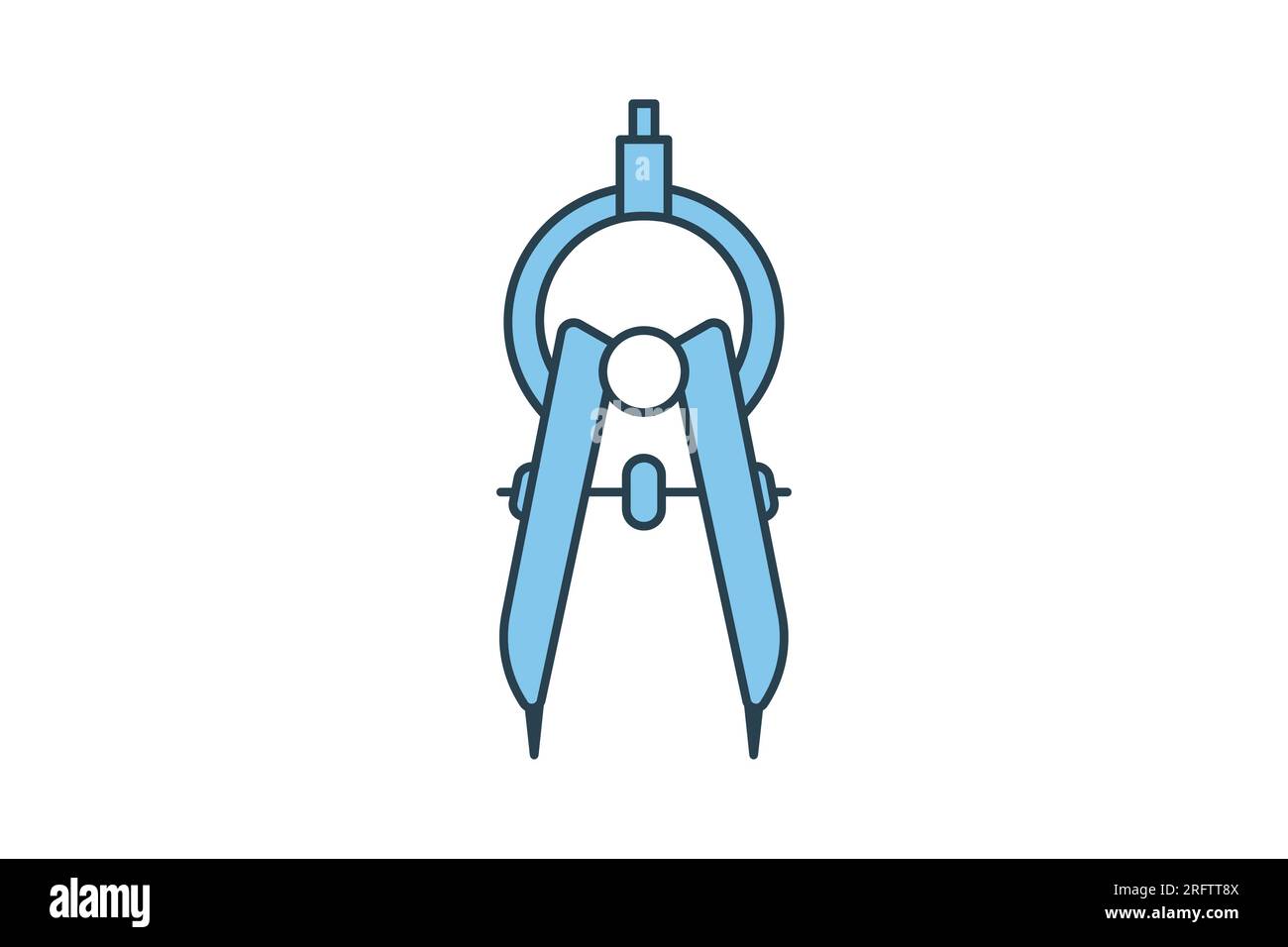 icona del divisore. Icona relativa alla cancelleria. stile icona linea piatta. Semplice progettazione vettoriale modificabile Illustrazione Vettoriale