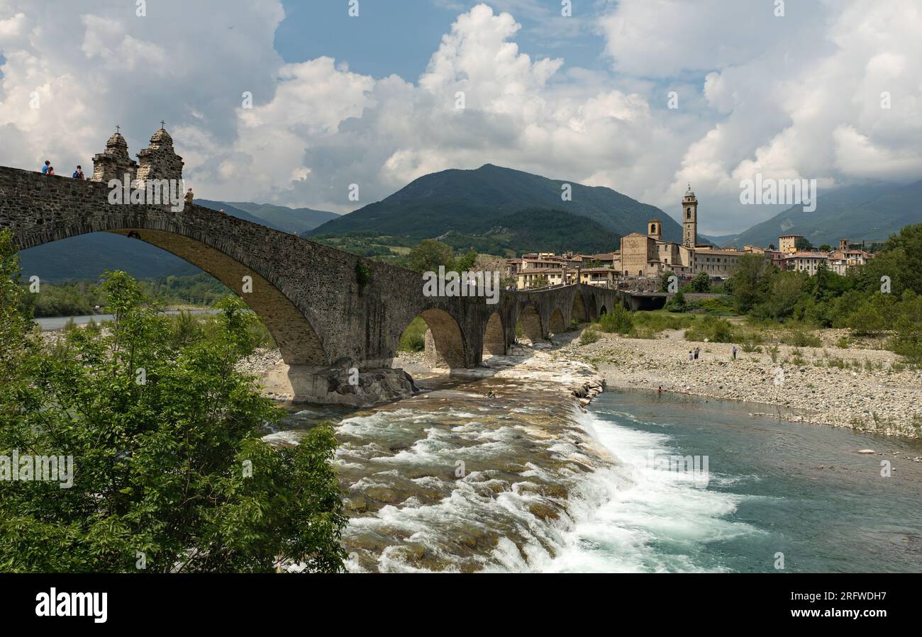Ponte del Diavolo, Bobbio, Emilia Romagna, Italia Foto Stock