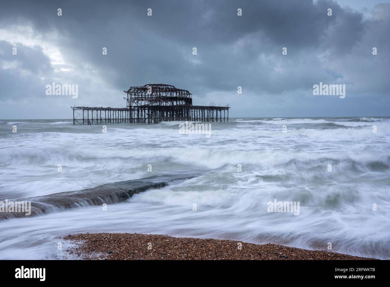 Brighton Old Pier Foto Stock