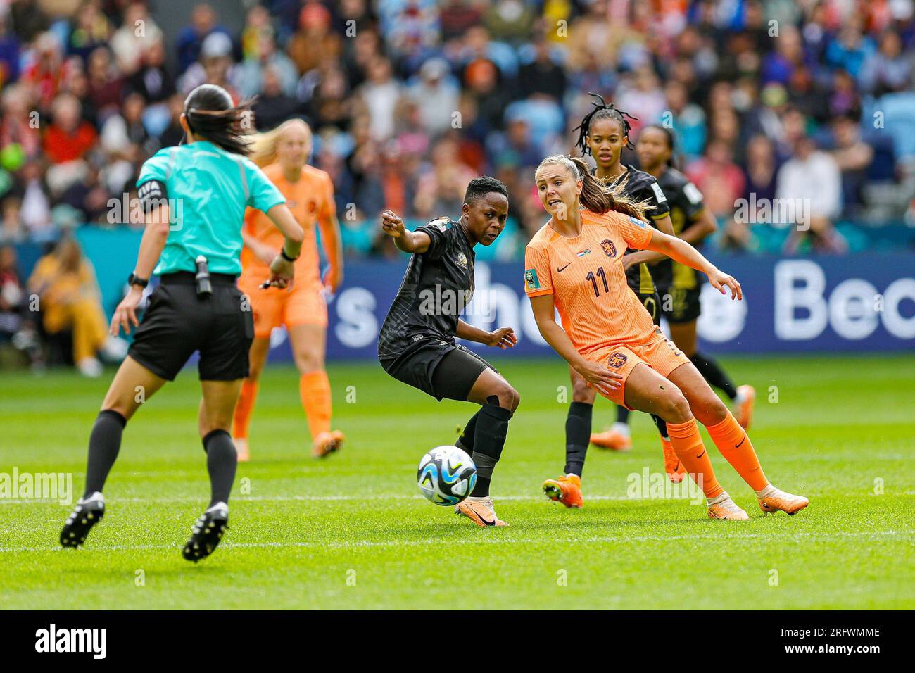 Lieke Martens (11) dei Paesi Bassi durante la womenÂ Coppa del mondo FIFA 2023&#x80;&#x99;, round of 16 partita di calcio tra Paesi Bassi e Sud Africa il 6 agosto 2023 al Sydney Football Stadium, Sydney, Australia Credit: Independent Photo Agency/Alamy Live News Foto Stock