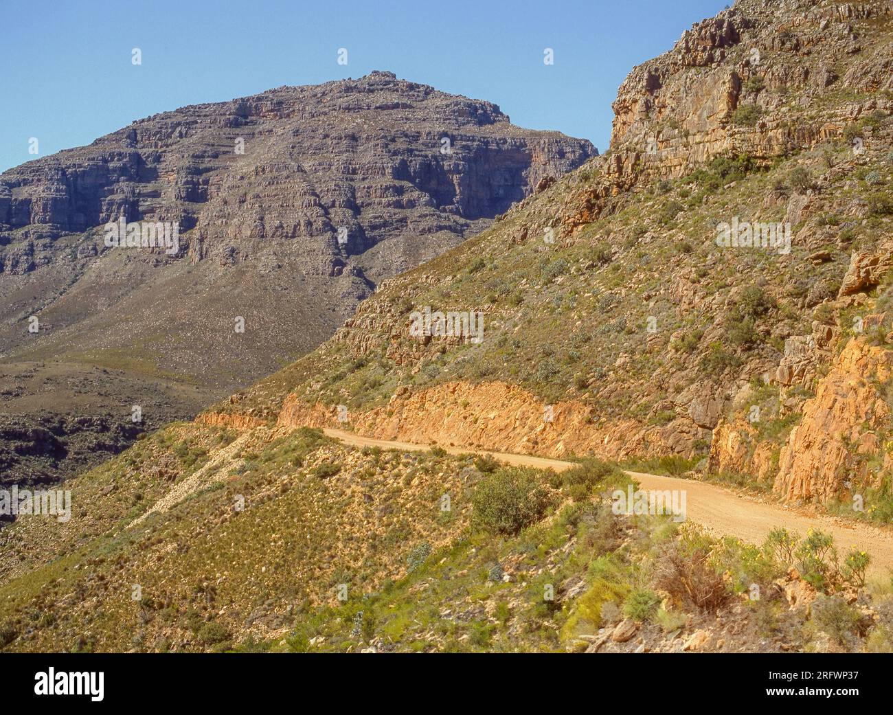 Il Buffelshoek (Buffalo Corner) Pass nella provincia del Capo Orientale in Sudafrica collega Pearston a sud con Cradock a nord-est. Foto Stock