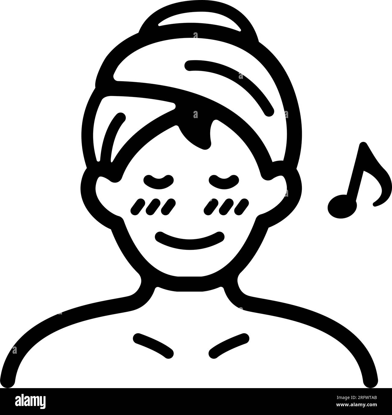 Tempo bagno donna , illustrazione icona vettoriale sauna Illustrazione Vettoriale