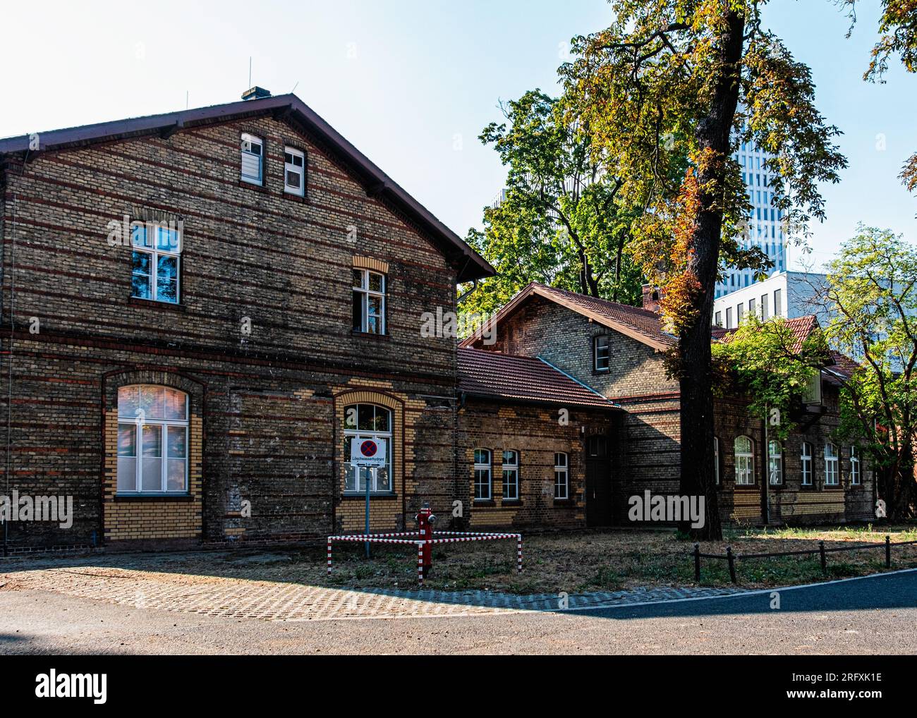 Edificio storico nel campus dell'ospedale Charite, Mitte, Berlino, Germania. Foto Stock