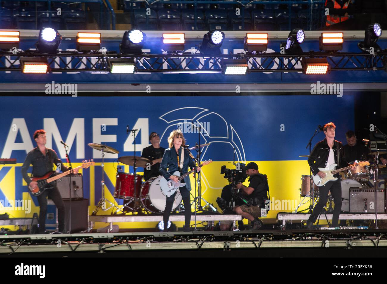 Londra, Regno Unito, 5 agosto 2023. The Pretenders at Charity Event Game4Ukraine at Stamford Bridge. Cristina Massei/Alamy Live News Foto Stock