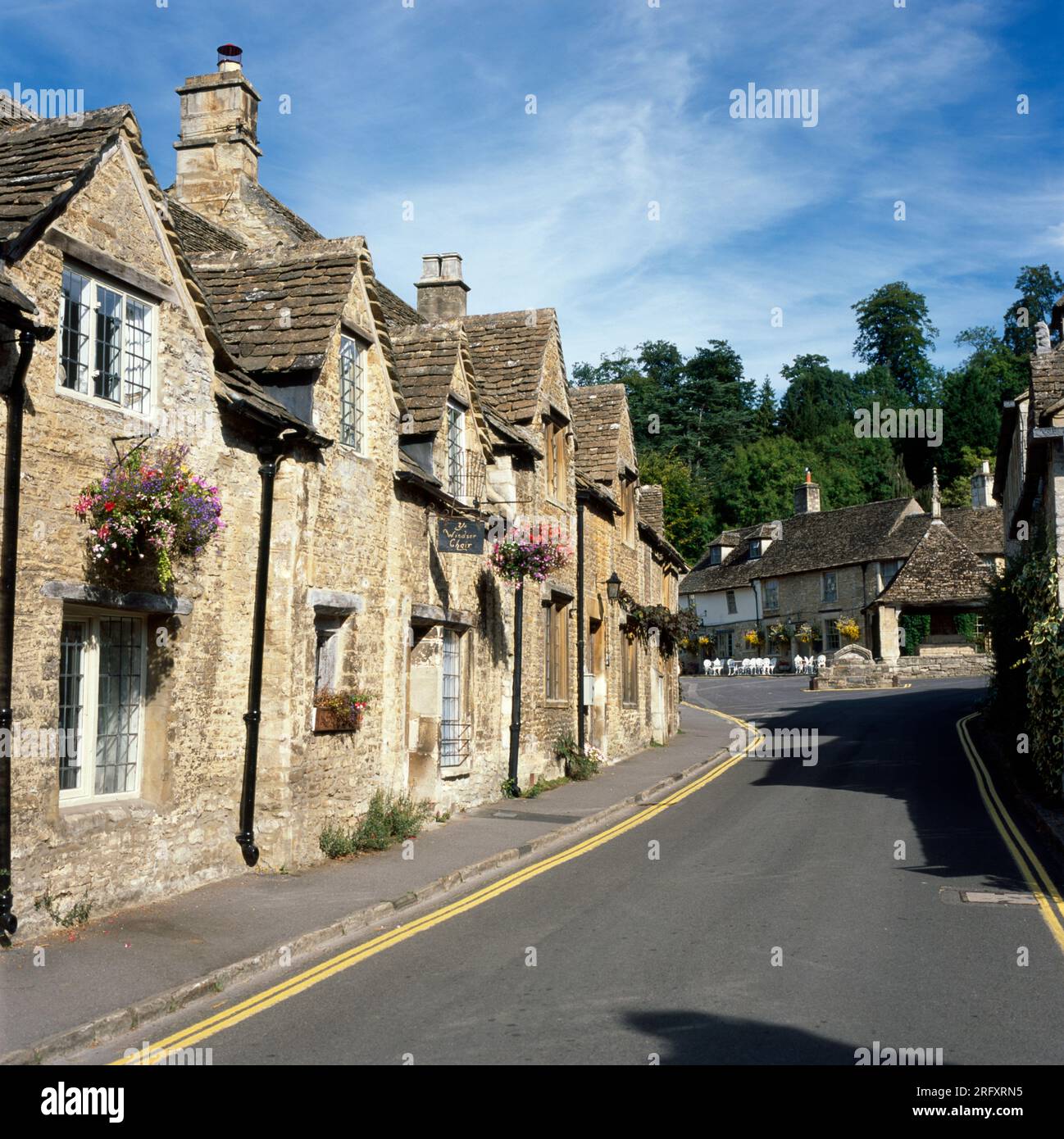 Castle Combe, Wiltshire, Regno Unito Foto Stock