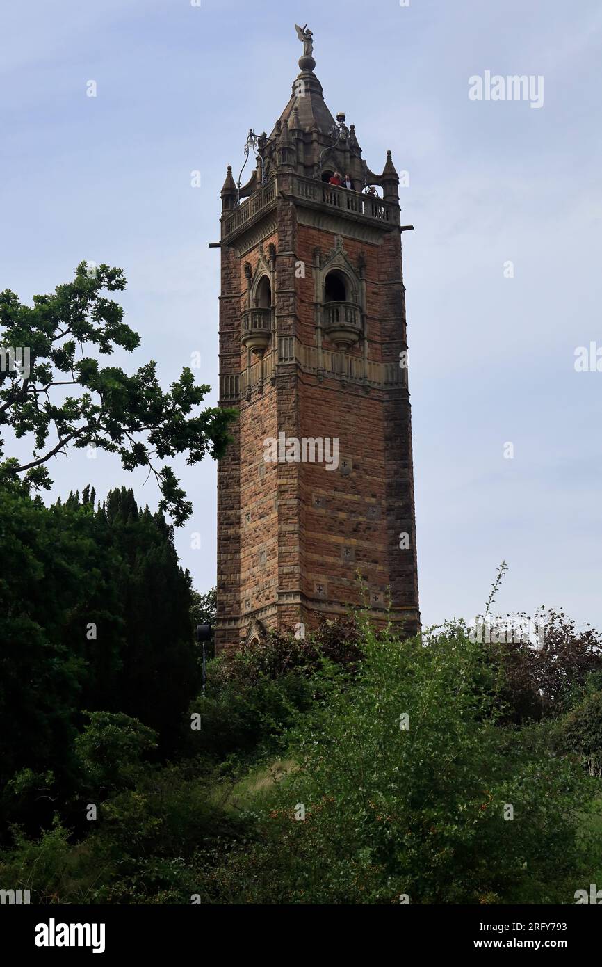 Cabot Tower, Brandon Hill Park, Bristol. Agosto 2023. Estate Foto Stock