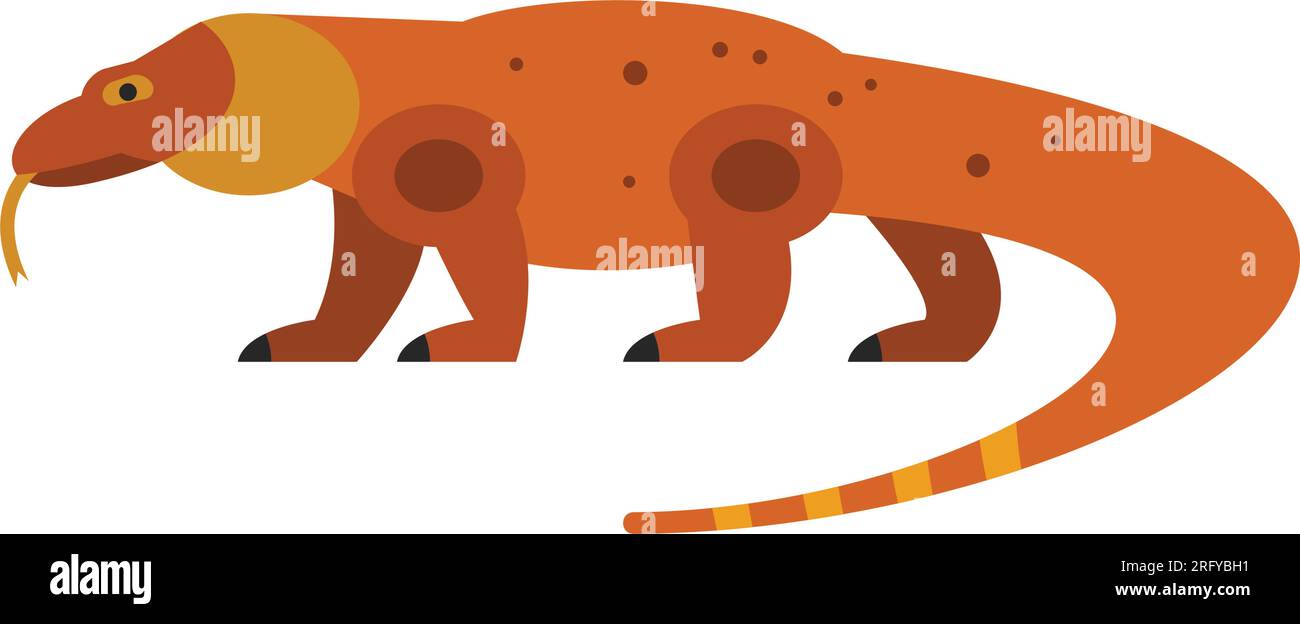 Icona vettore drago Komodo Illustrazione Vettoriale