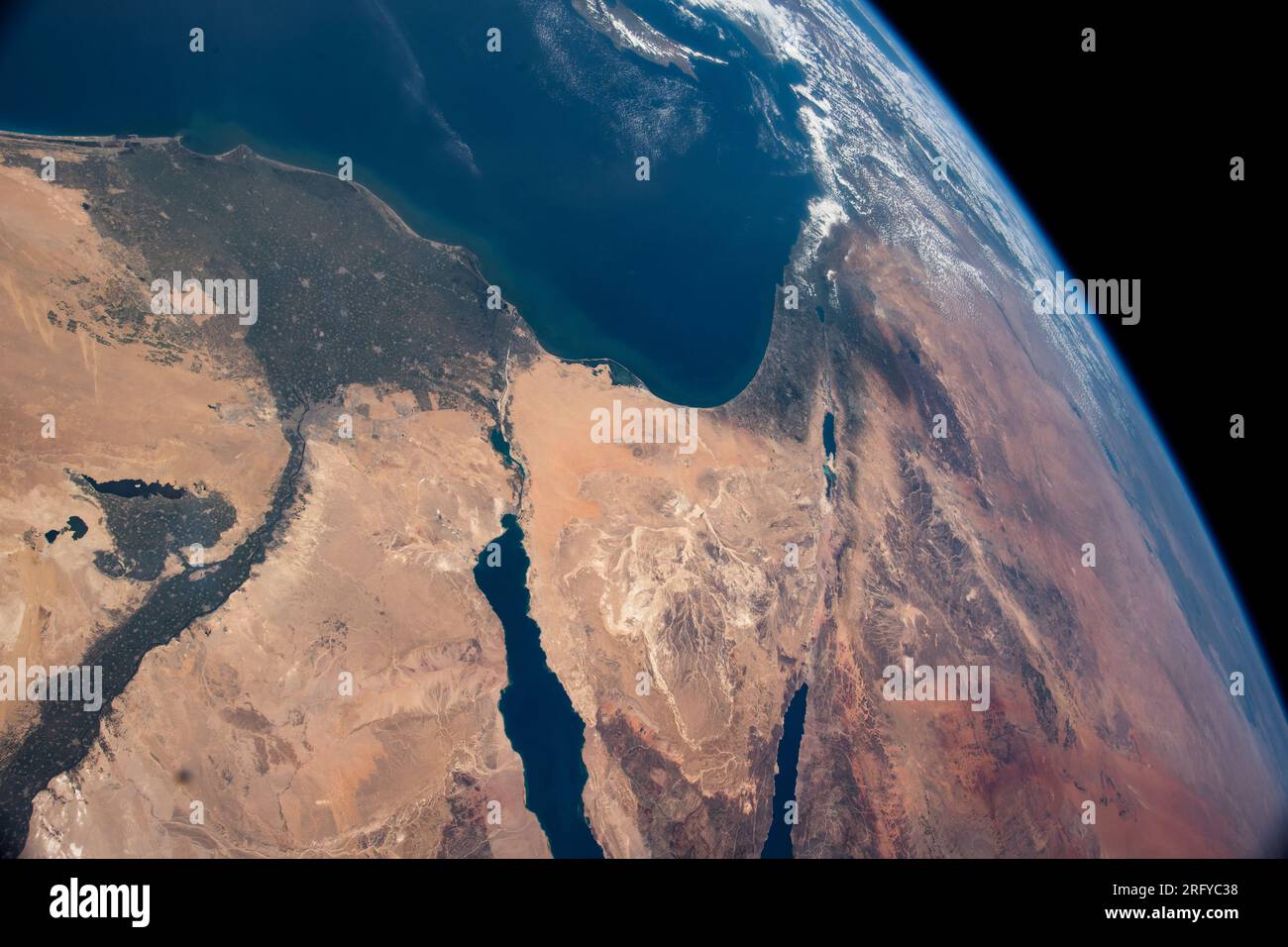 Medio Oriente visto dallo spazio Foto Stock