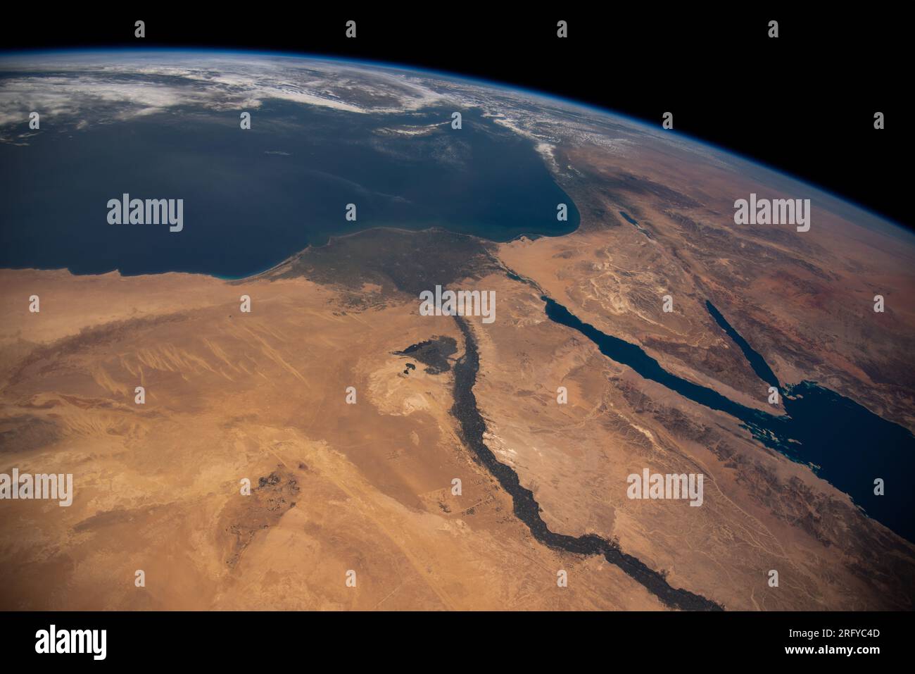 Medio Oriente visto dallo spazio Foto Stock