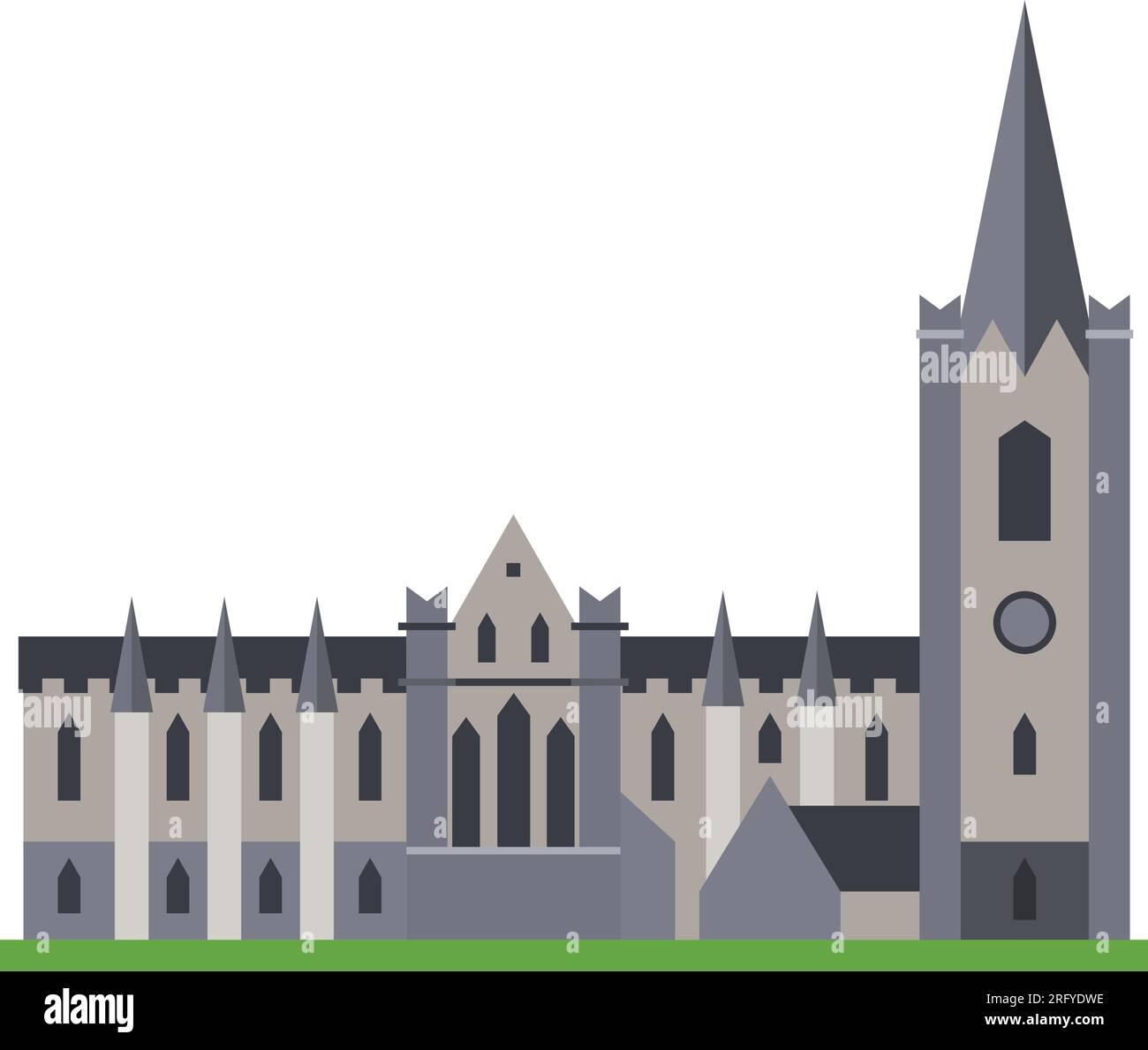 St Icona vettoriale della Cattedrale di Patricks Illustrazione Vettoriale