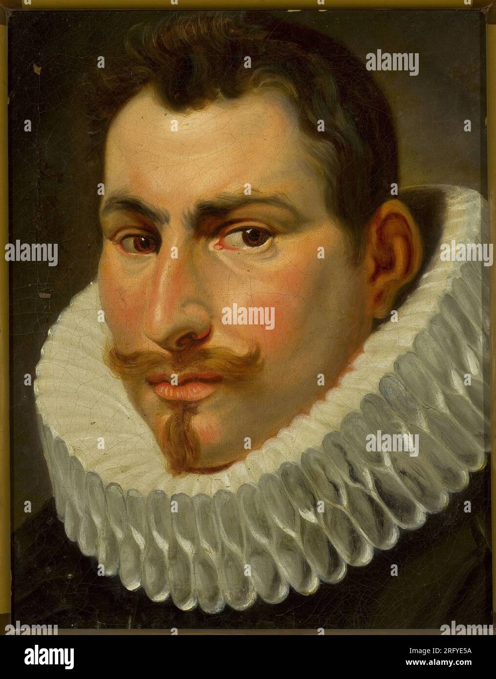 Capo di un uomo con un frontalino di Anthony van Dyck Foto Stock