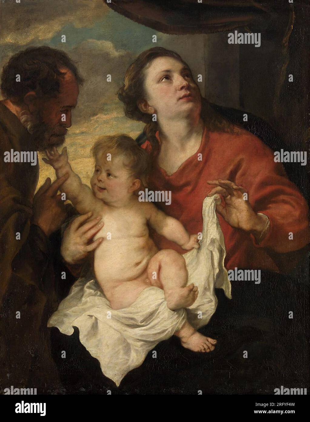 La Sacra famiglia, 'Trinitas terrestris' tra il 1626 circa e il 1628 circa di Anthony van Dyck Foto Stock