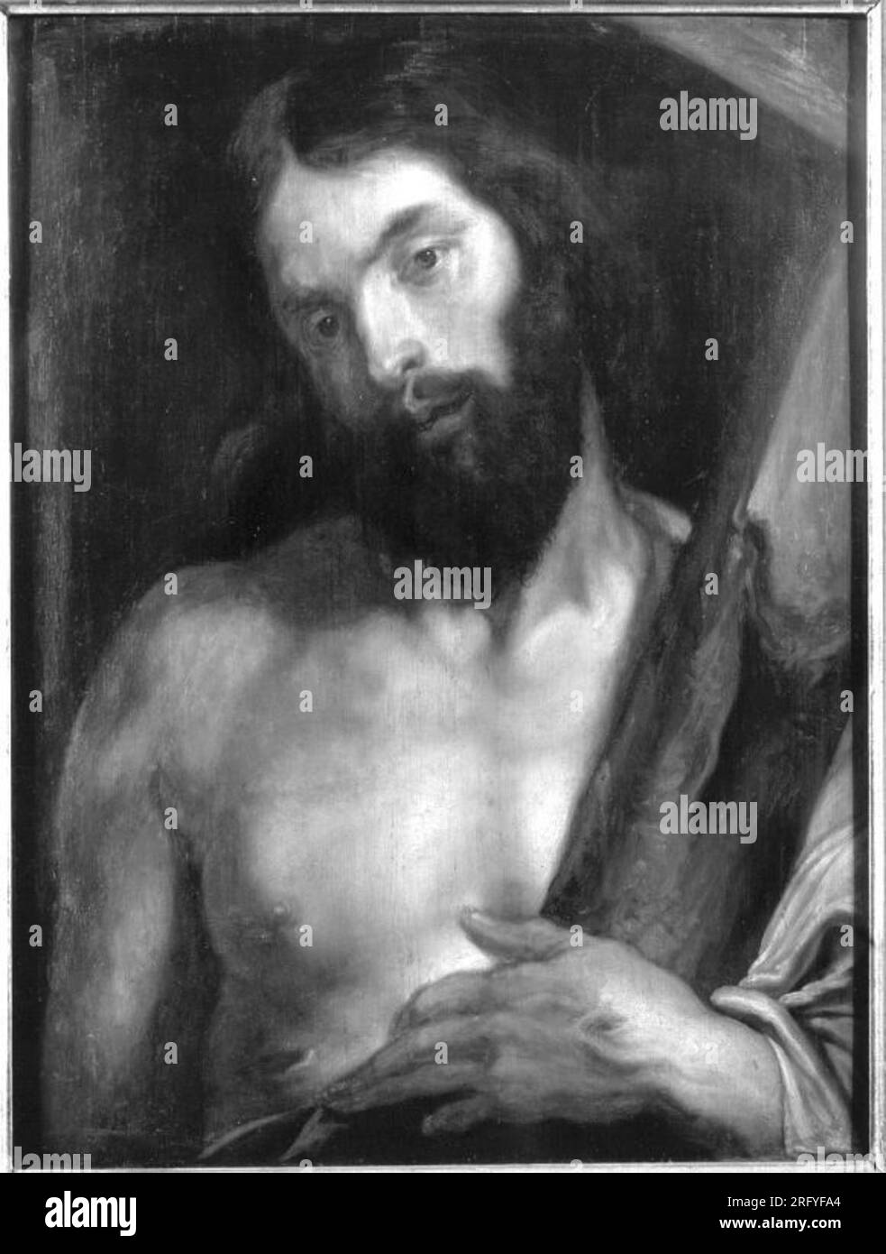 Christus mit dem Kreuz (Werkstattkopie) tra il 1599 e il 1641 di Anthony van Dyck Foto Stock